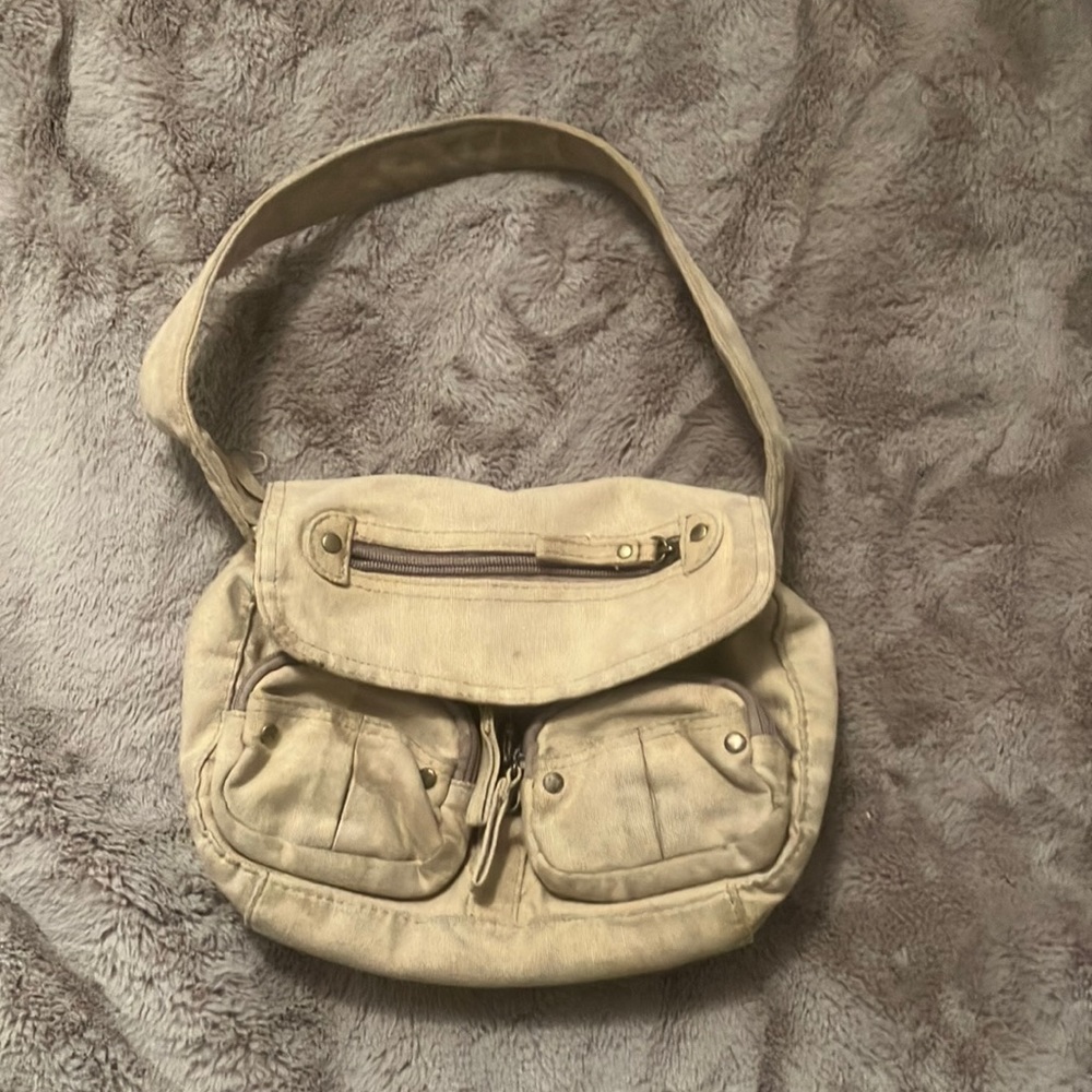 Bourbon Me 2000's Y2K Khaki Cargo Shoulder Bag